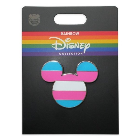 Disney Parks Mickey Mouse Icon Rainbow Collection Transgender Flag Pin - Picture 3 of 3
